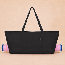 Black canvas American Mah Jongg carrying bag — back view