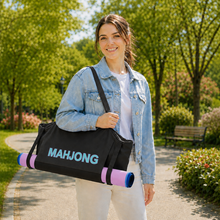 Black Canvas Mahjong Carrying Bag