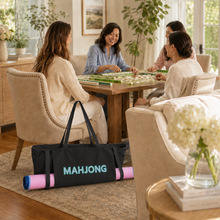 Black canvas American Mah Jongg carrying bag — at game night