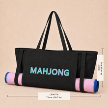 Black canvas American Mah Jongg carrying bag — bag dimensions