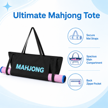 Black canvas American Mah Jongg carrying bag — organization details