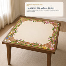 Blossom Lattice American Mah Jongg mat — game-night lifestyle