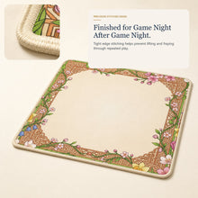 Blossom Lattice American Mah Jongg mat — stitched edge