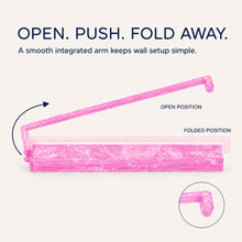 Blush Rose American Mah Jongg rack and pusher set — open and fold movement