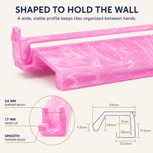 Blush Rose American Mah Jongg rack and pusher set — profile and measurements