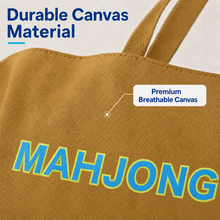 Brown Canvas Mahjong Carrying Bag