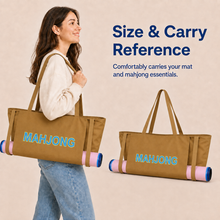 Brown Canvas Mahjong Carrying Bag