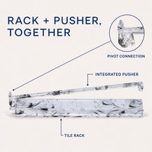 Crystal Smoke American Mah Jongg rack and pusher set — integrated rack and pusher