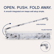 Crystal Smoke American Mah Jongg rack and pusher set — open and fold movement