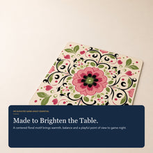 Folk Bloom American Mah Jongg mat — closing brand image