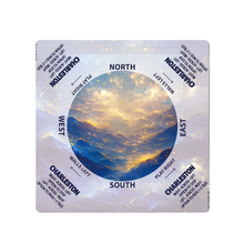 Gilded Mountain American Mah Jongg mat shown flat from above with the complete design and all four edges visible