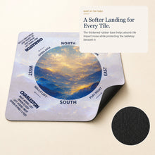 Gilded Mountain American Mah Jongg mat — cushioned rubber base