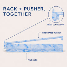 Glacier Blue American Mah Jongg rack and pusher set — integrated rack and pusher