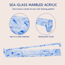 Glacier Blue American Mah Jongg rack and pusher set — acrylic material detail