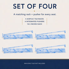 Glacier Blue American Mah Jongg rack and pusher set — set summary