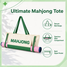 Green & Ivory canvas American Mah Jongg carrying bag — organization details