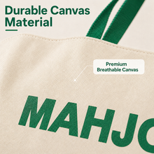 Green & Ivory Canvas Mahjong Carrying Bag