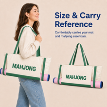 Green & Ivory canvas American Mah Jongg carrying bag — carry reference