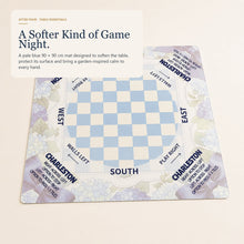 Hydrangea Check American Mah Jongg mat — editorial hero