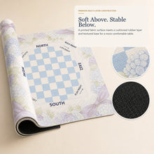 Hydrangea Check American Mah Jongg mat — layer construction