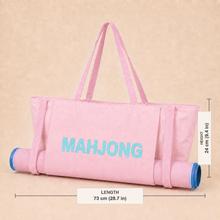 Soft Pink canvas American Mah Jongg carrying bag — bag dimensions