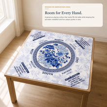 Porcelain Garden American Mah Jongg mat — game-night lifestyle