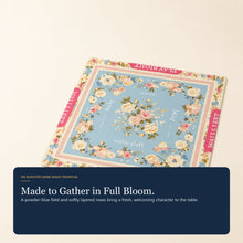 Powder Blue Rose American Mah Jongg mat — closing brand image