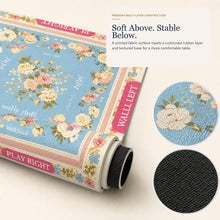 Powder Blue Rose American Mah Jongg mat — layer construction
