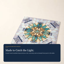 Sea Glass Lotus American Mah Jongg mat — closing brand image