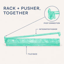 Seafoam Mint American Mah Jongg rack and pusher set — integrated rack and pusher